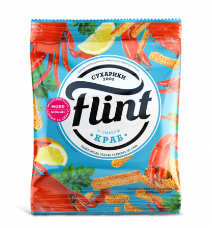 Сухарики Flint зі смаком краб 70г