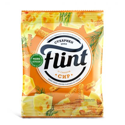 Сухарики Flint зі смаком сир 70г